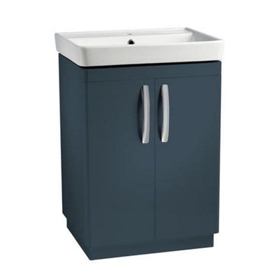 Tavistock Compass Oxford Blue Floor Standing Vanity Unit with Ceramic Basin 500mm