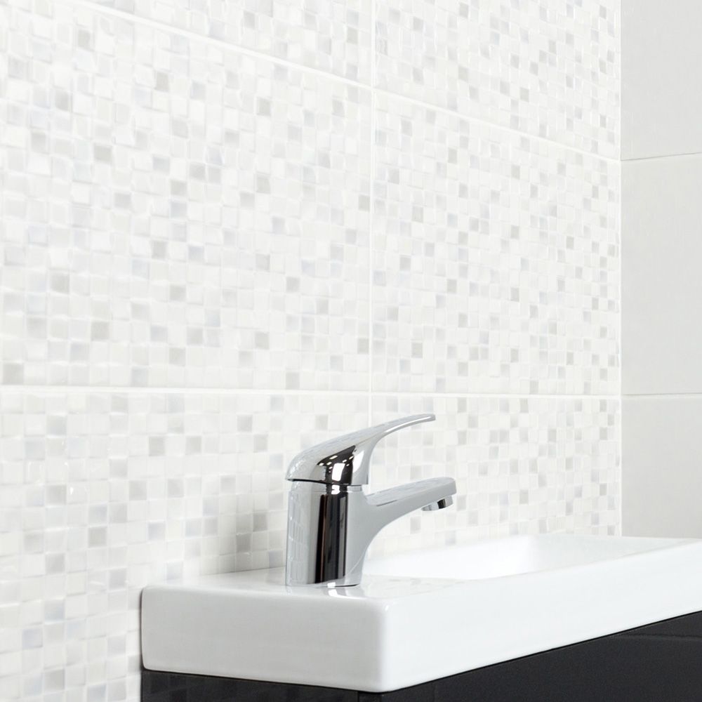 Trent Blanco Ceramic Mosaic Effect Tile 250x500mm