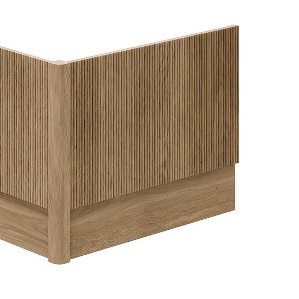 Wish Ribbed End Bath Panel in Natural Oak