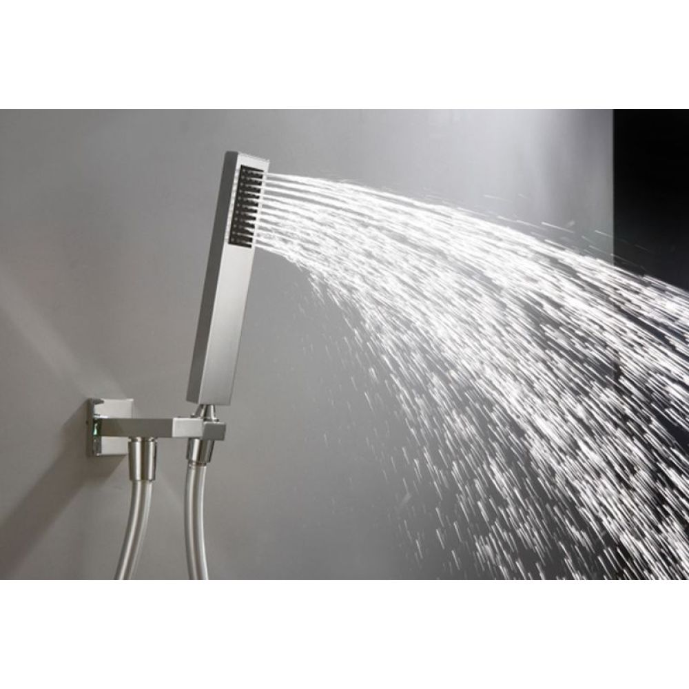 Vade Chrome Square Handset and Holder