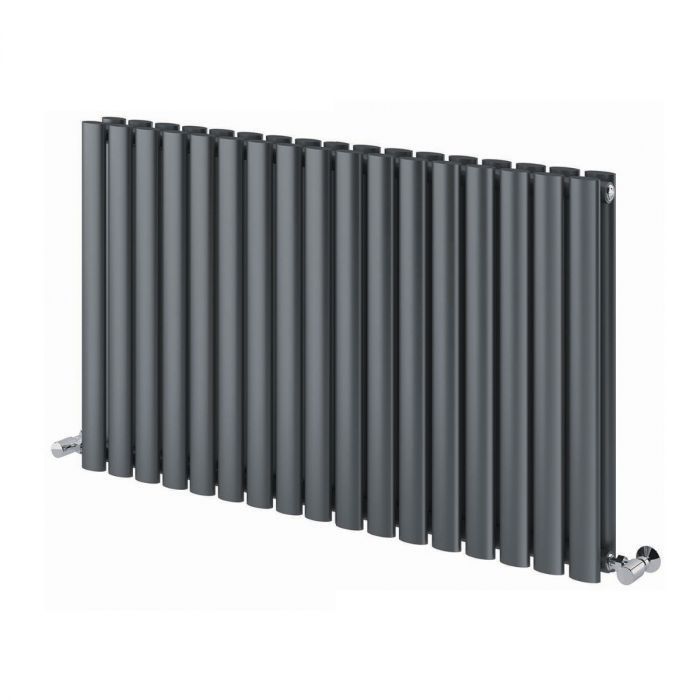 Islington Grey Double Horizontal Radiator 600x1000mm