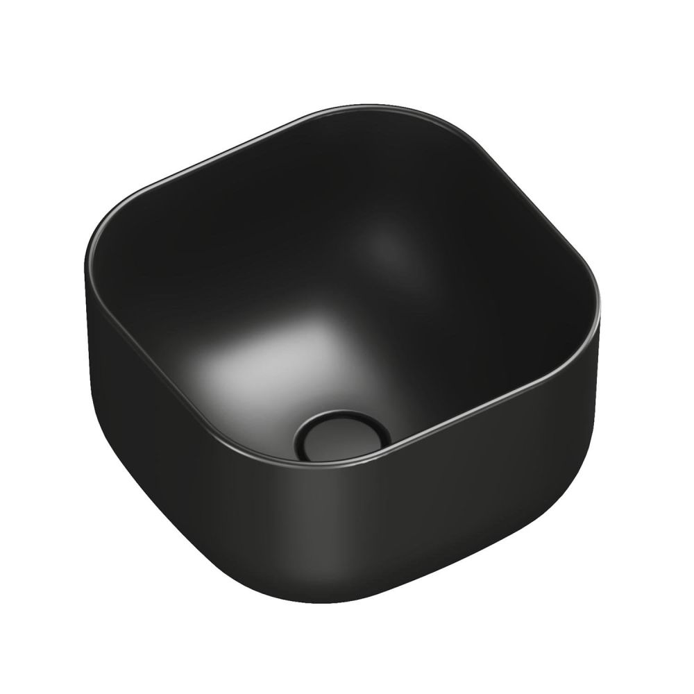 Micheli Matt Black Square Countertop Basin