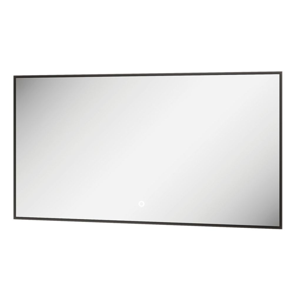 Rione Rectangular Black Backlit LED Heated Mirror 1000x550mm