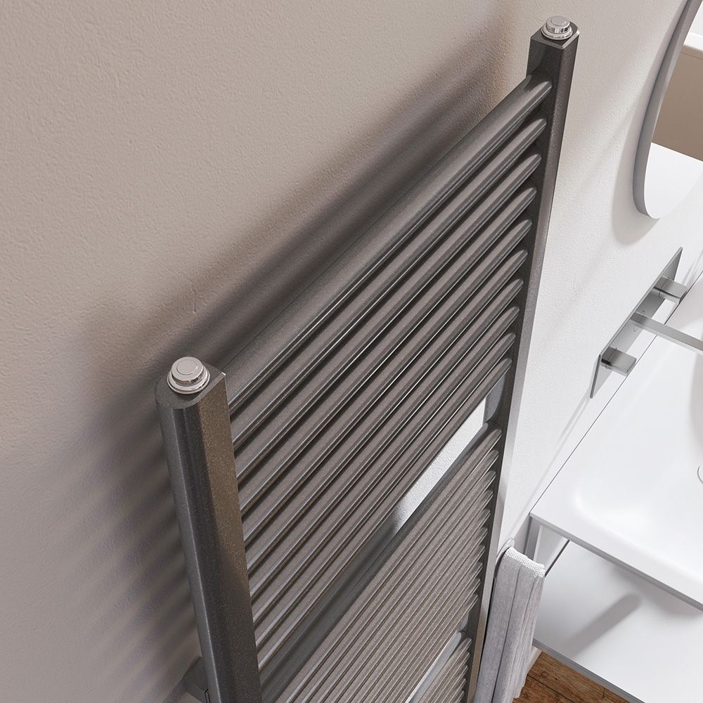 Neptune Anthracite Heated Towel Rail 1800x600mm