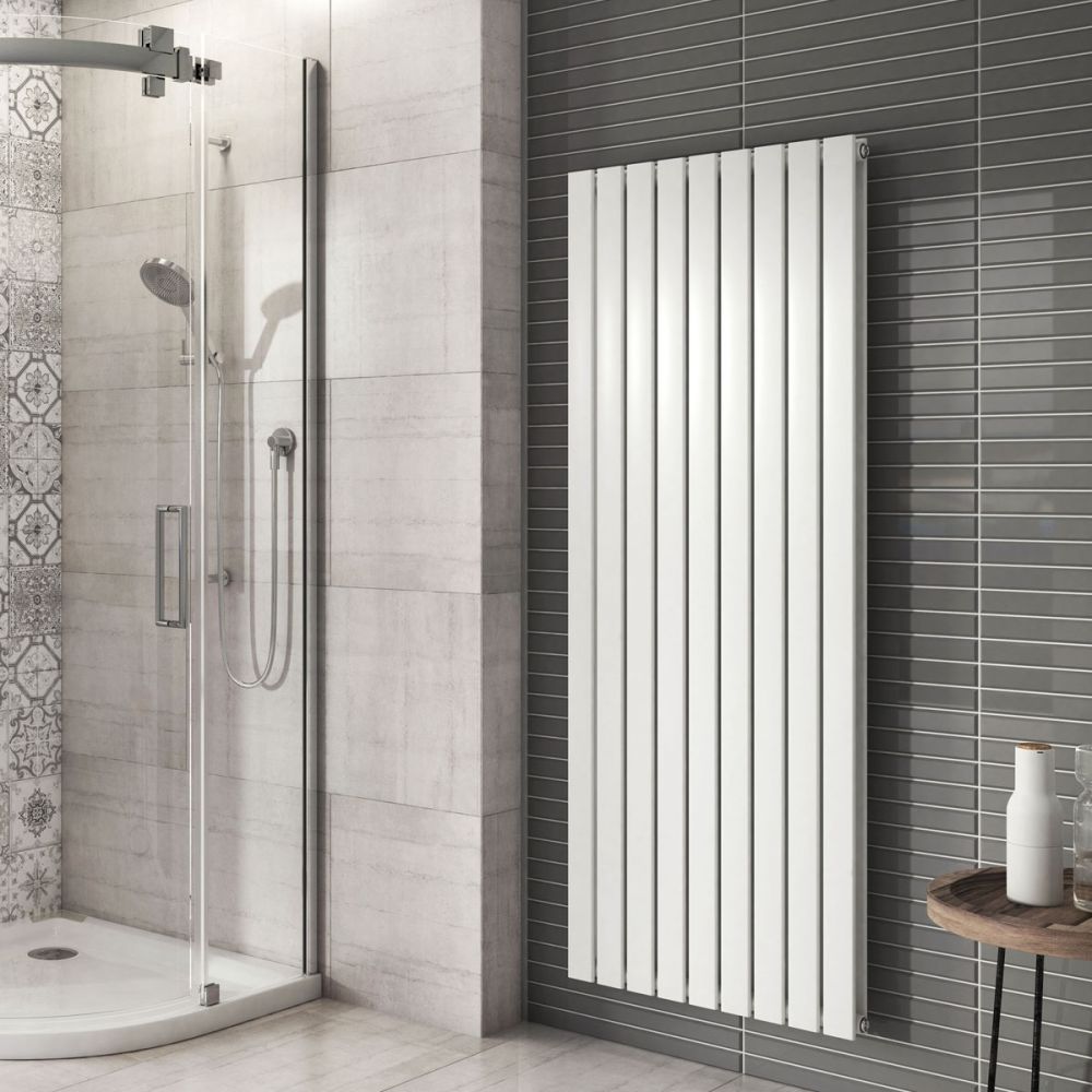 Perth White Double Vertical Flat Panel Radiator 1200x612mm