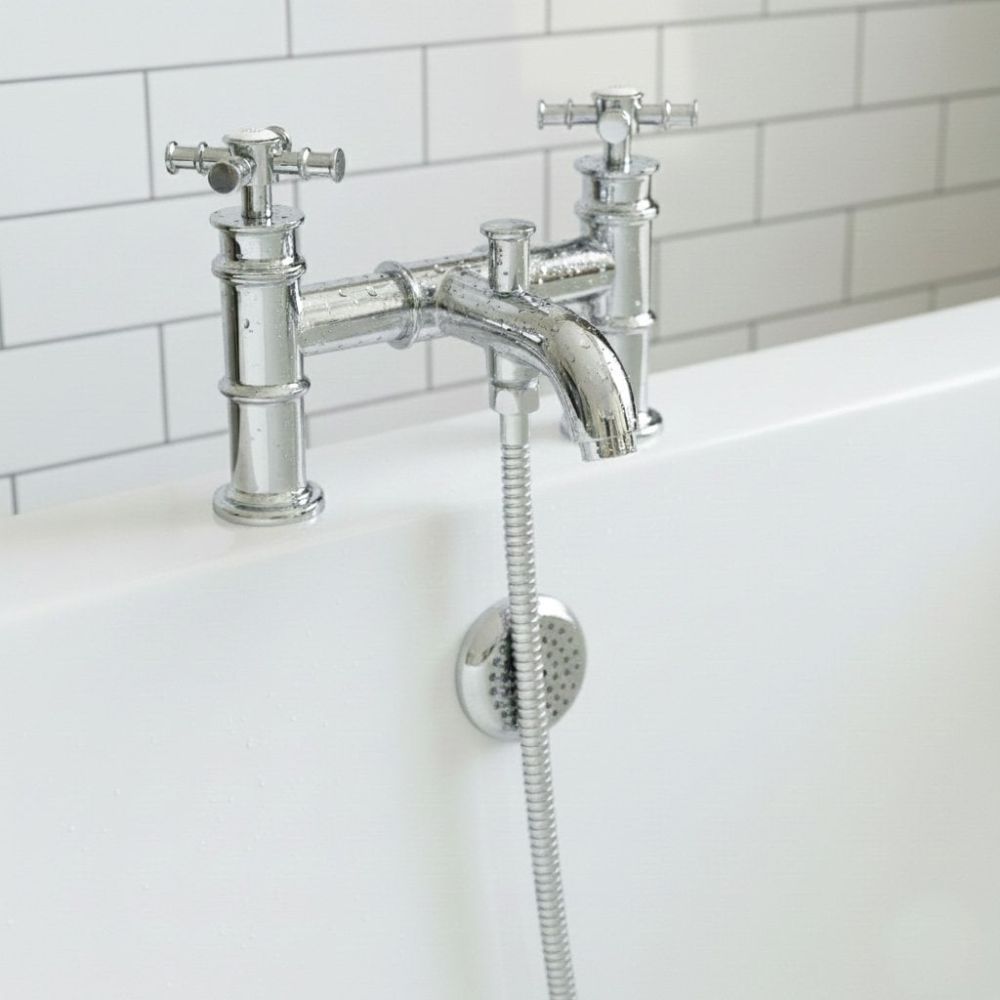 Butler Chrome Bath Shower Mixer Tap - Lifestyle image