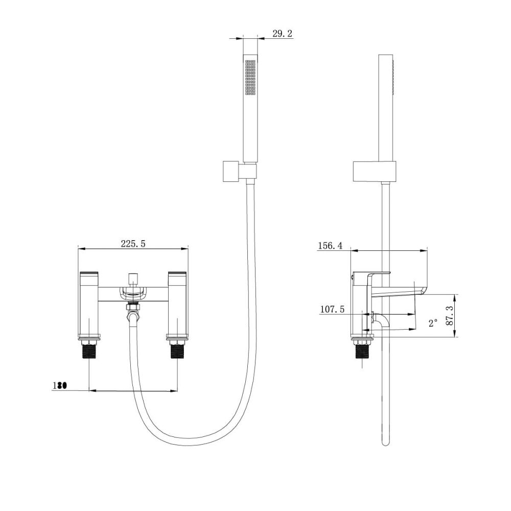 Zena Brushed Bronze Bath Filler Tap 211170