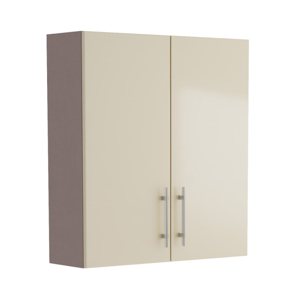 Surrey Mussel Gloss Double Door Fitted Furniture Cabinet 600mm