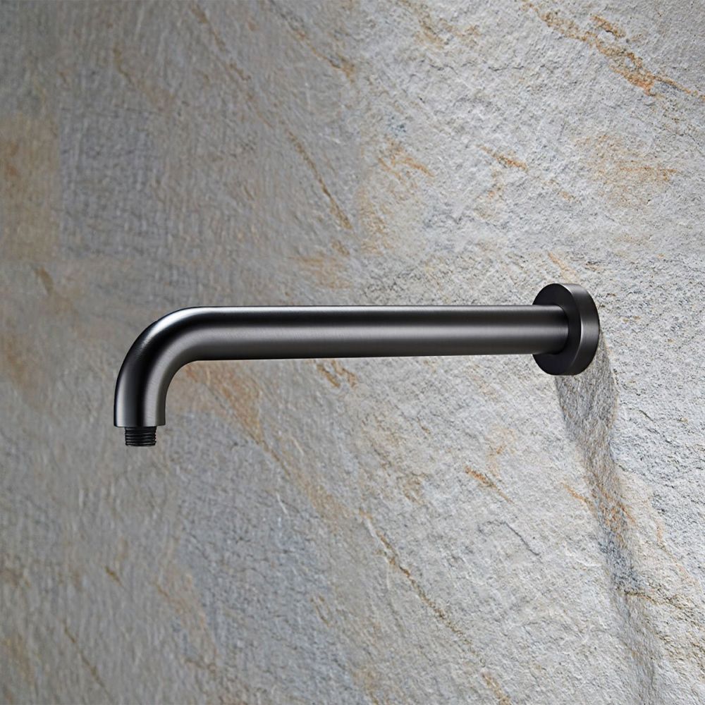 Flint Gunmetal Round Shower Arm
