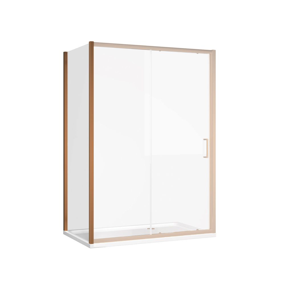 Fabio Brushed Bronze Shower Side Panel 900mm