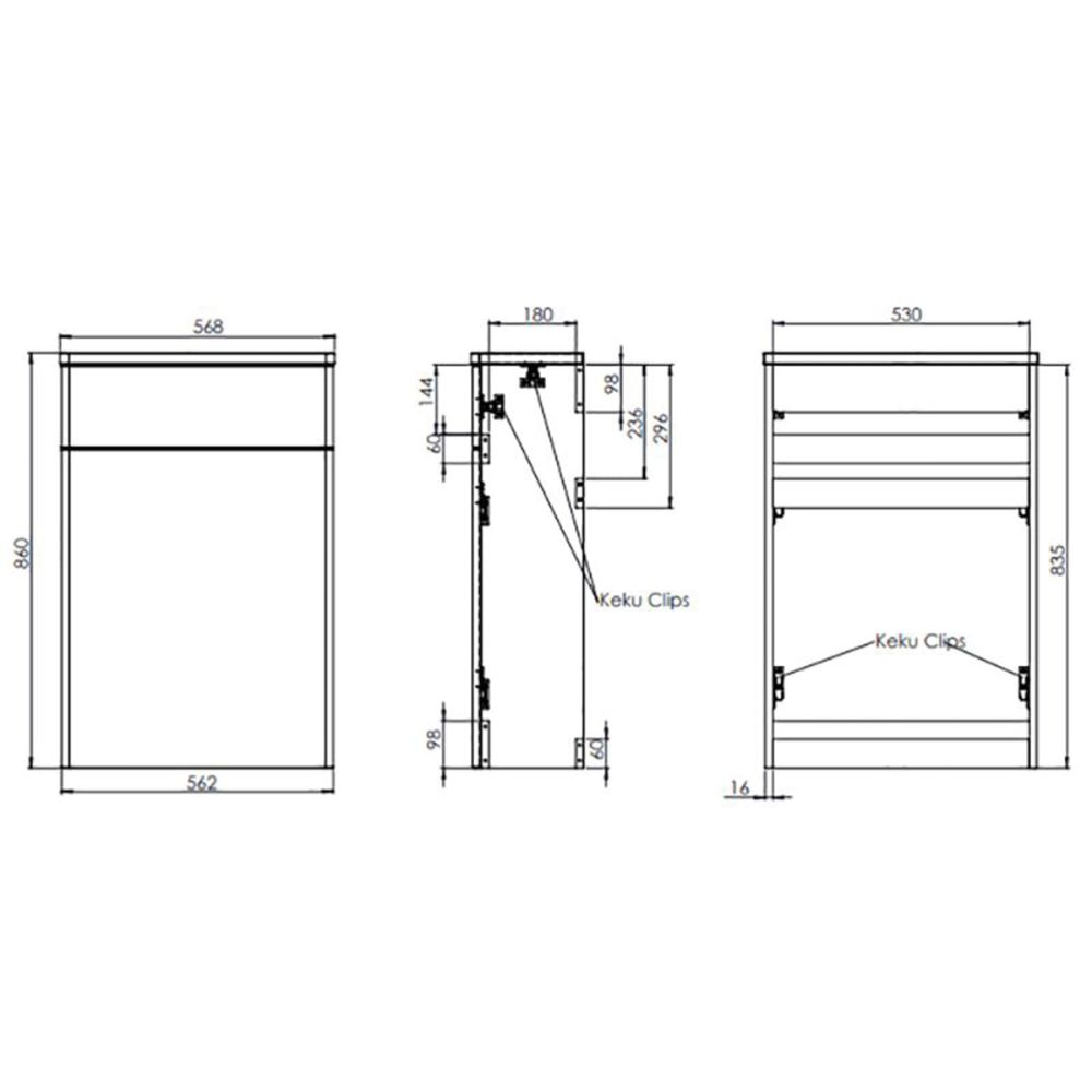 Tavistock Compass Light Grey Back To Wall WC Unit & Worktop