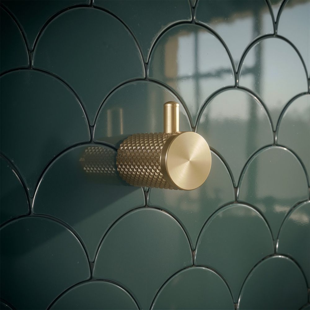 Moray Champagne Gold Knurled Robe Hook