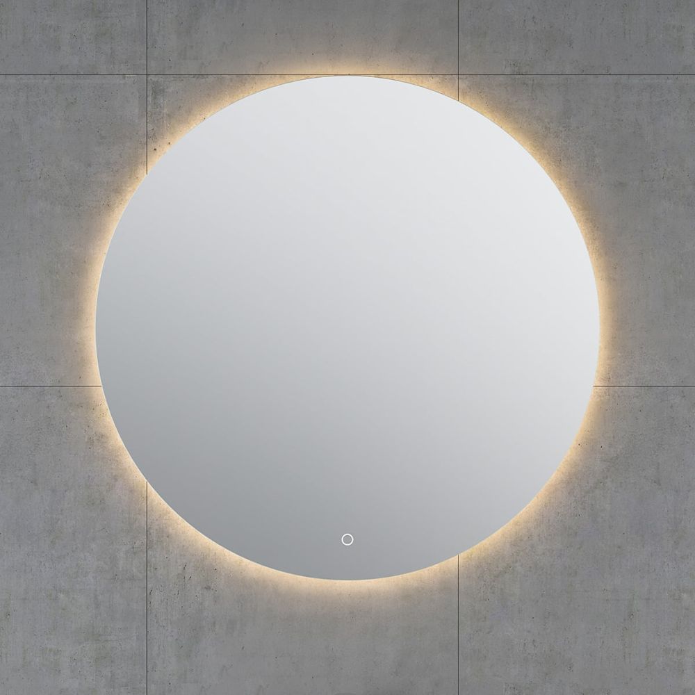 Felix Round Circle Backlit LED Heated Bathroom Mirror 800x800mm
