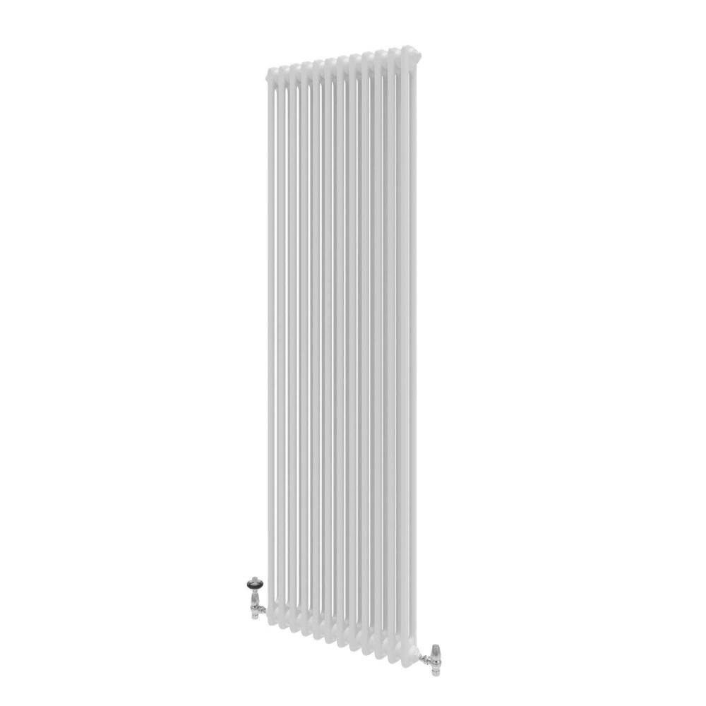 Upton White Double Vertical Traditional Column Radiator 1800x560mm