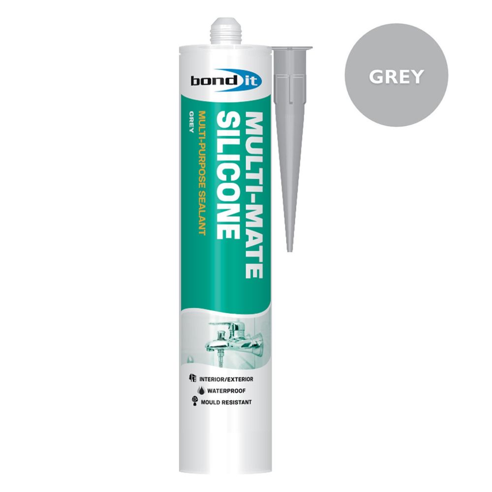 Bond It Multi-Mate Multi Purpose Silicone Sealant Grey - BDMGR