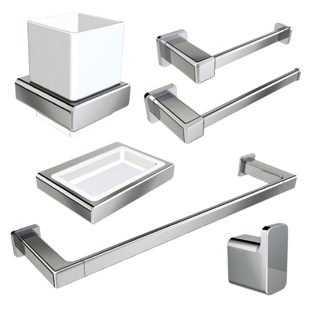 Vento Chrome 6-Piece Bathroom Accessory Set