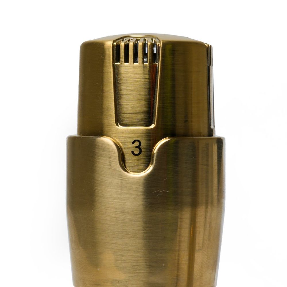 Thermostatic Brushed Gold Straight Pair of Radiator Valves