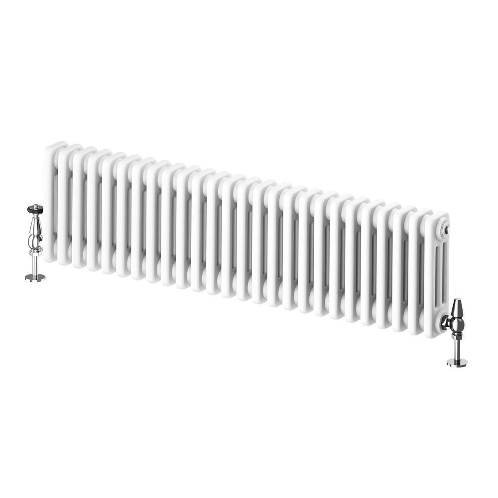 Upton White Triple Horizontal Column Radiator - 300x1190mm