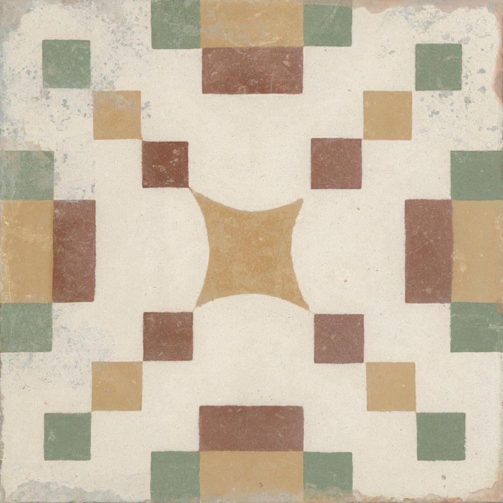 Machu Campanara Matt Porcelain Patterned Tile 223x223mm