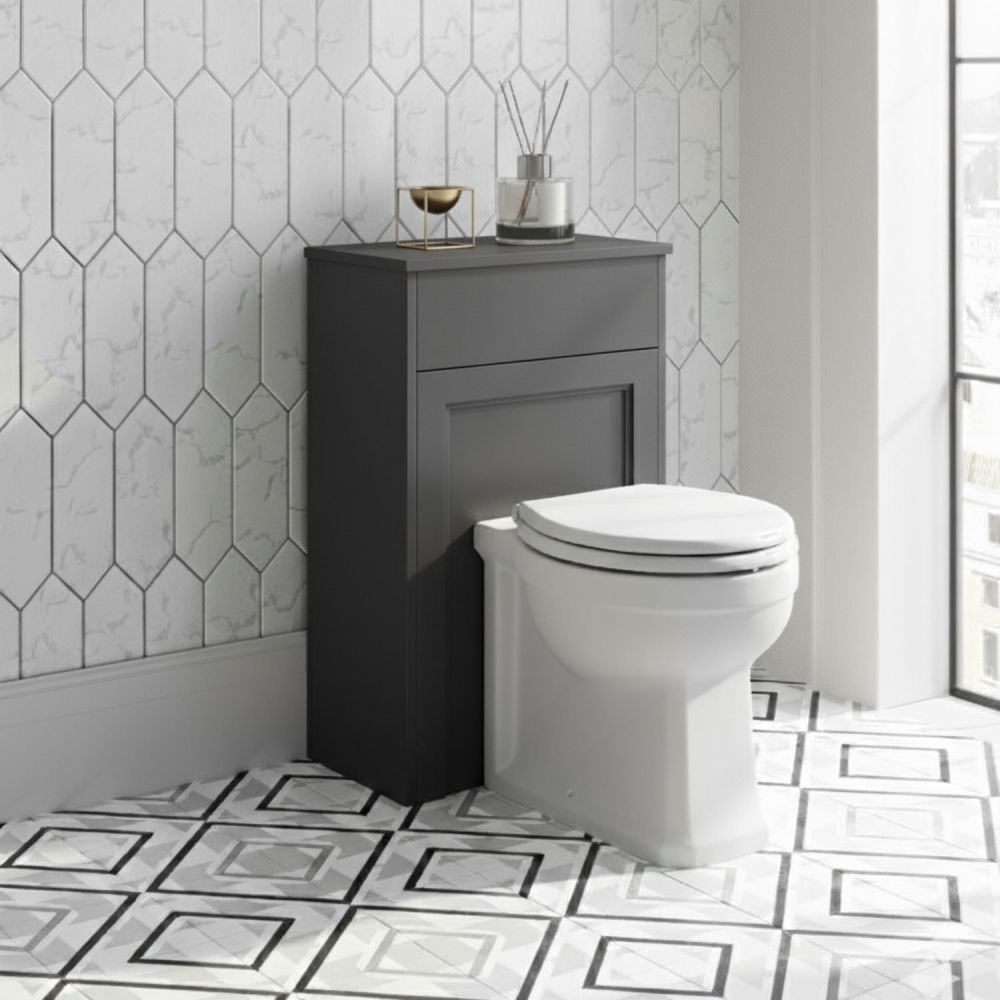 Traditional Matt Black WC Unit