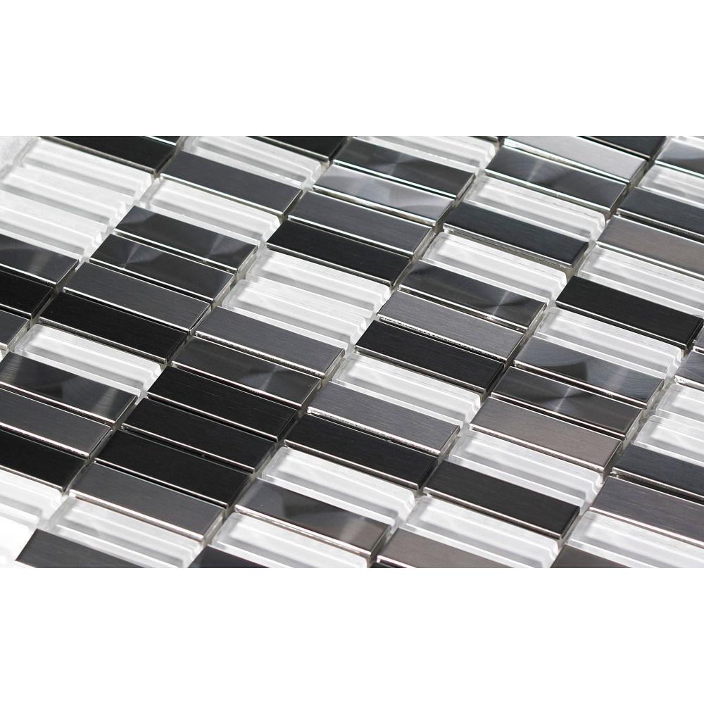 Elliot Black and White Mosaic 300x300mm