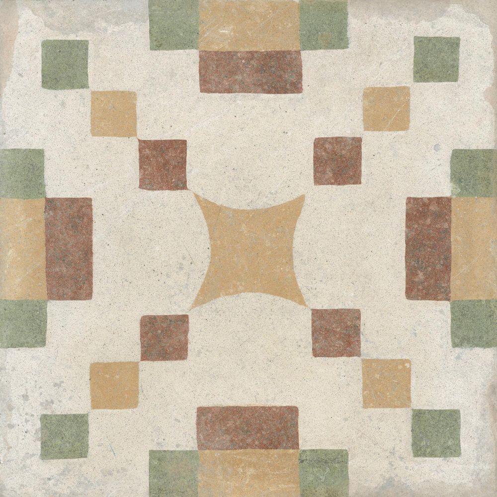 Machu Campanara Matt Porcelain Patterned Tile 223x223mm
