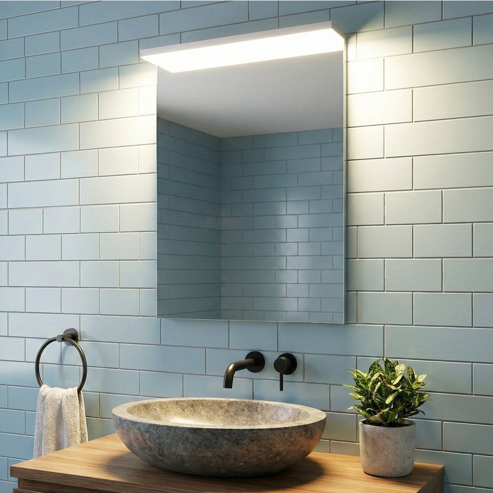 Elnero Illuminated LED Heated Bathroom Mirror 400x715mm
