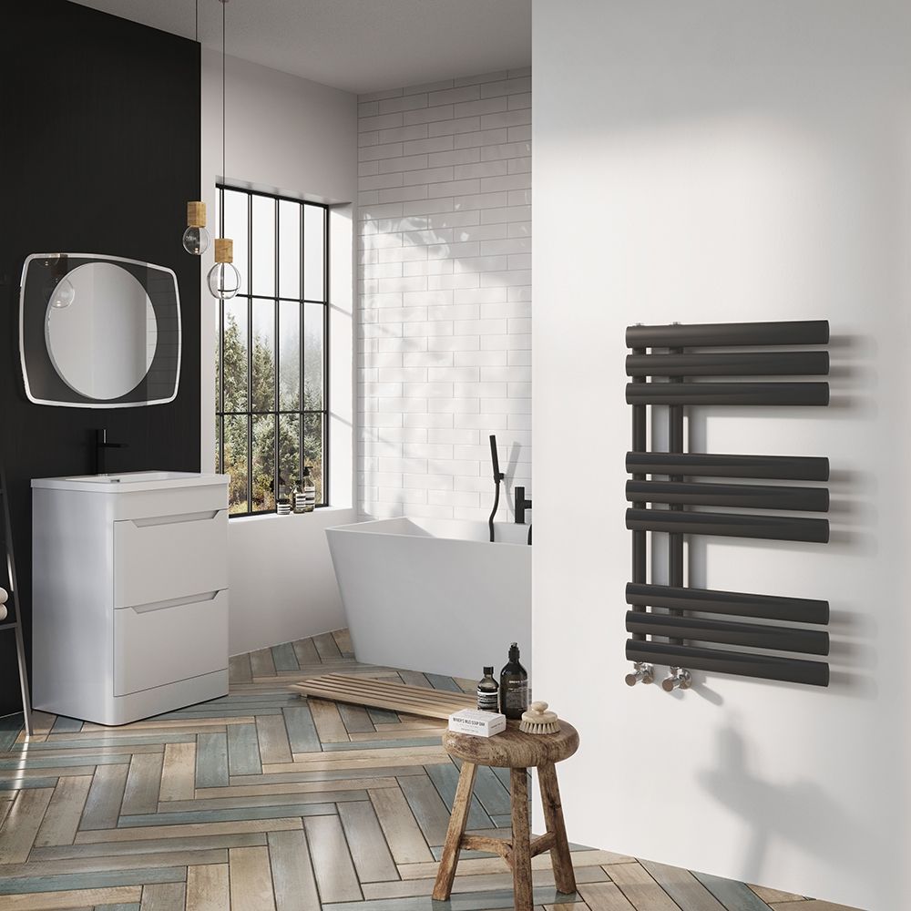 Rayner Grey Designer Heated Towel Rail 820x500mm