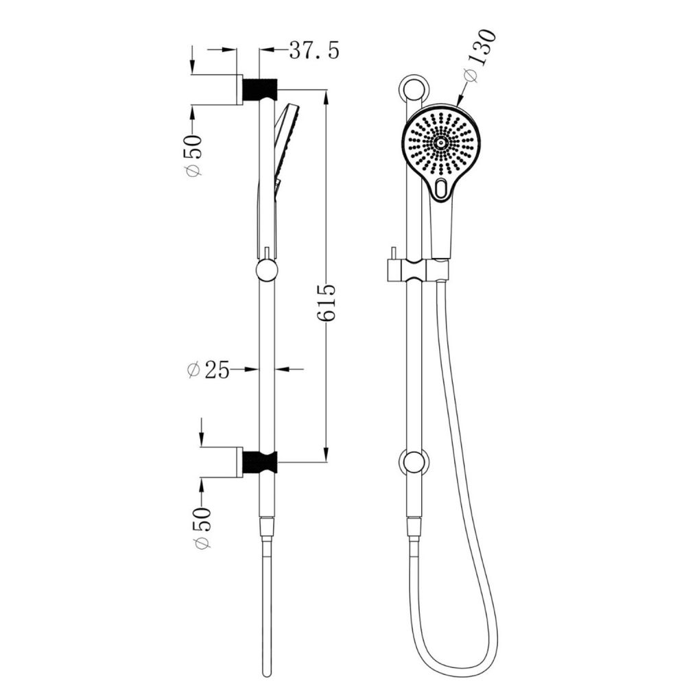 Moray Chrome Concealed Valve Dual Outlet Shower Pack Spec