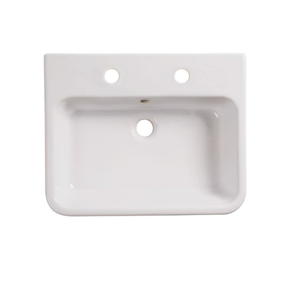Tavistock Lansdown Linen White Floor Standing Vanity Unit with Two Tap Hole Basin 575mm