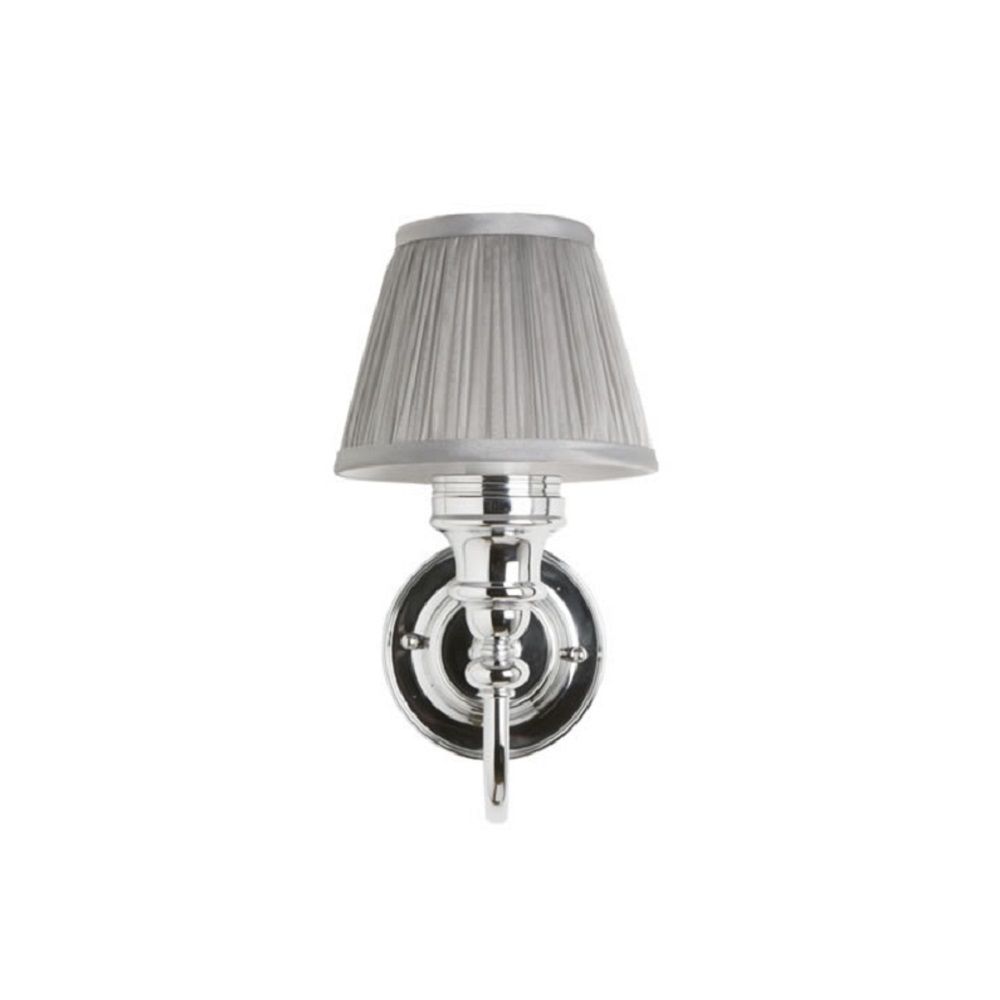 Burlington Ornate Light with Chrome Base & Chiffon Silver Shade