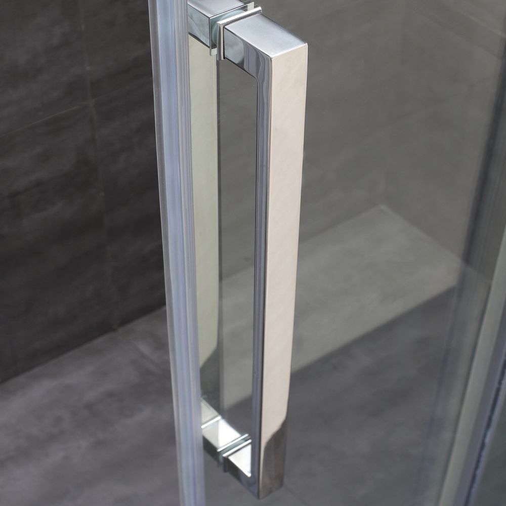 Solet Chrome Sliding Shower Door 1200mm Frame Detail