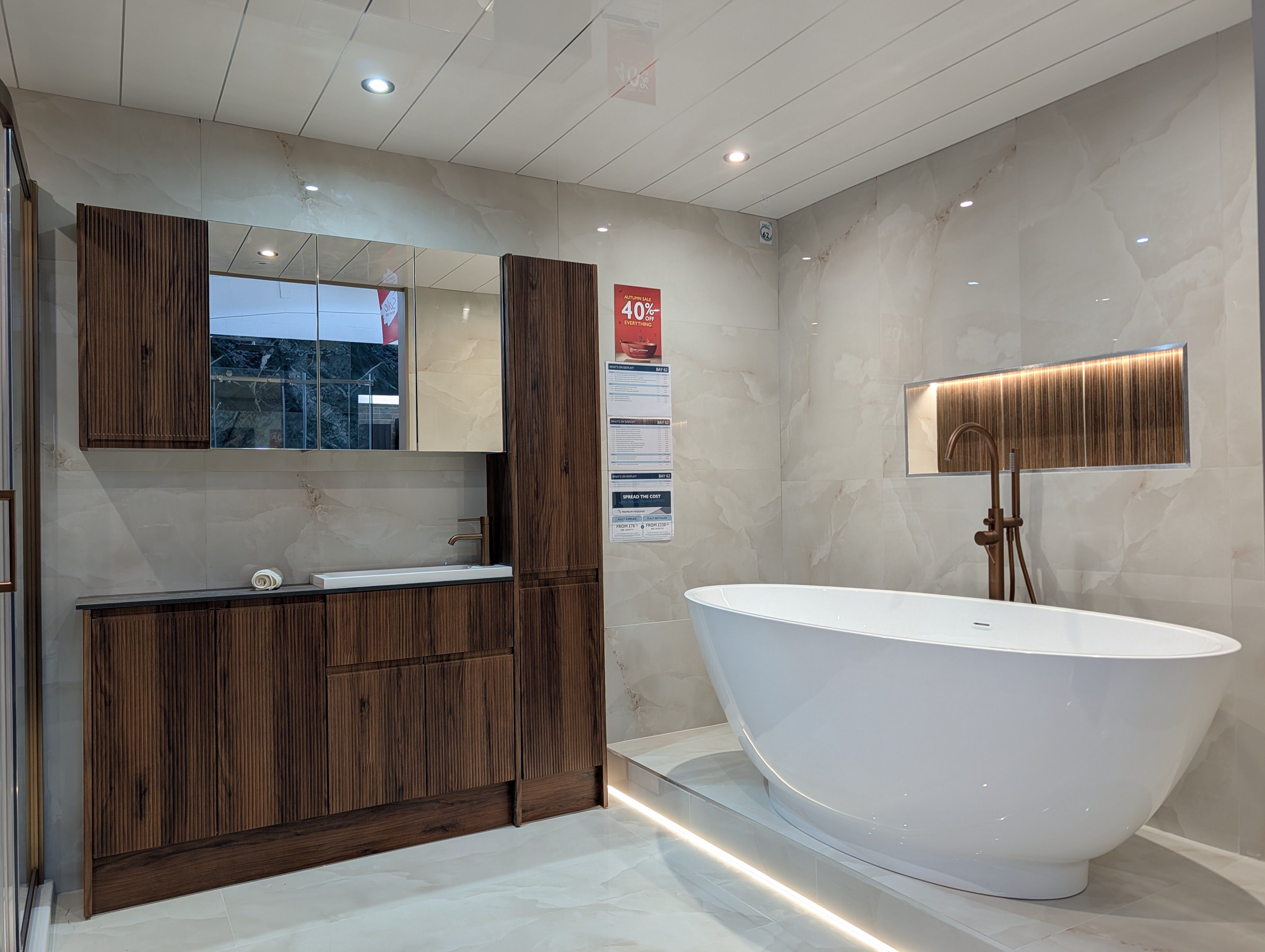 Contemporary free standing bath at Easy Bathrooms & Tiles Portsmouth