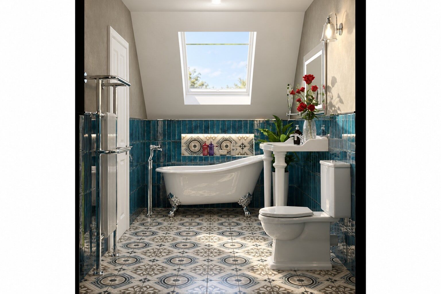 3D design of a modern bathroom idea at Easy Bathrooms & Tiles