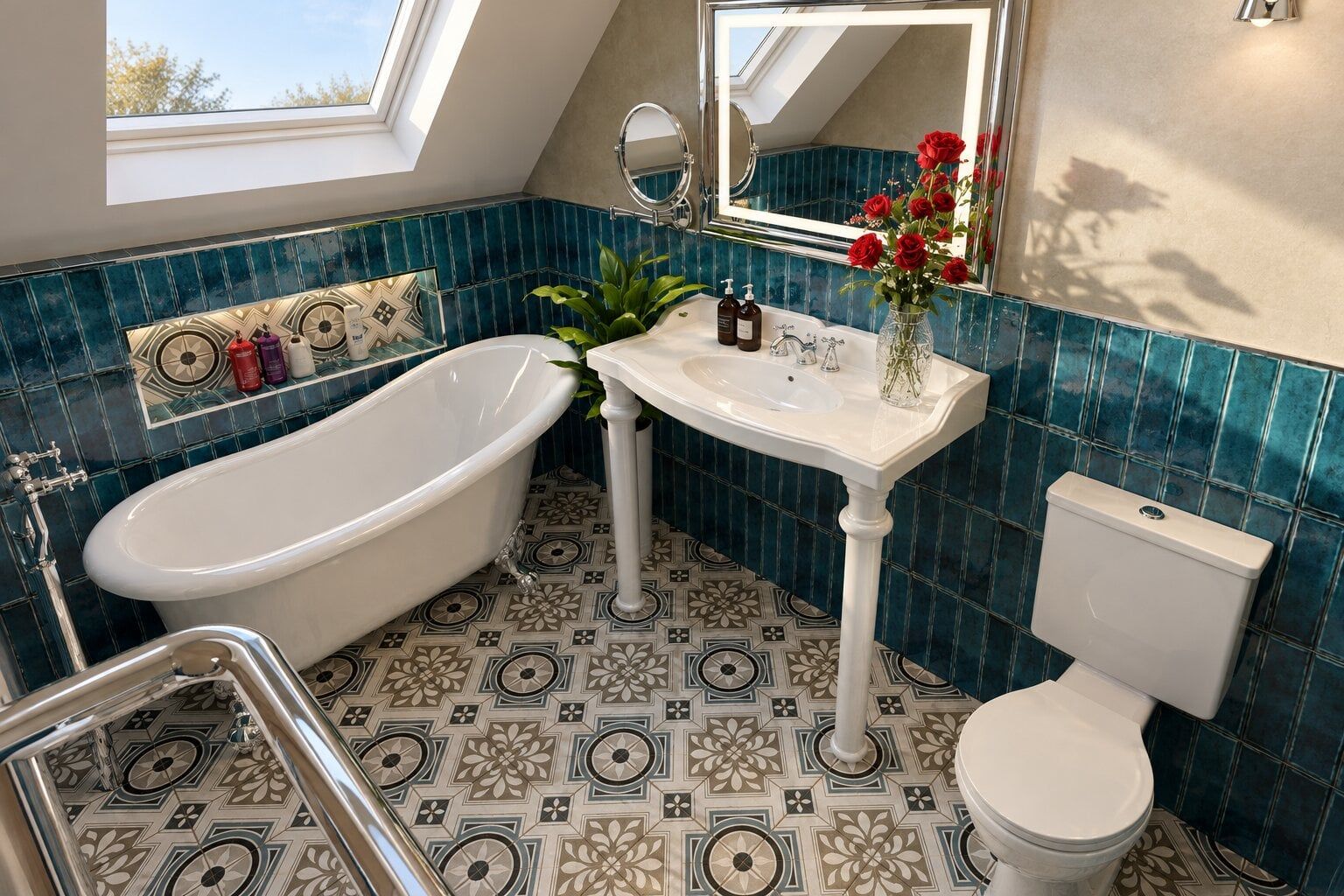 Classic bathroom 3D Design at Easy Bathrooms & Tiles Leicester