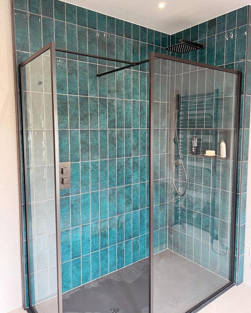 Lugano Green Ceramic Brick Tile