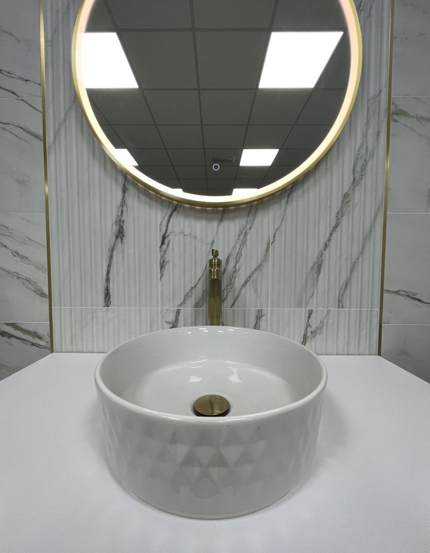 Patterned Round Counter Top Basin