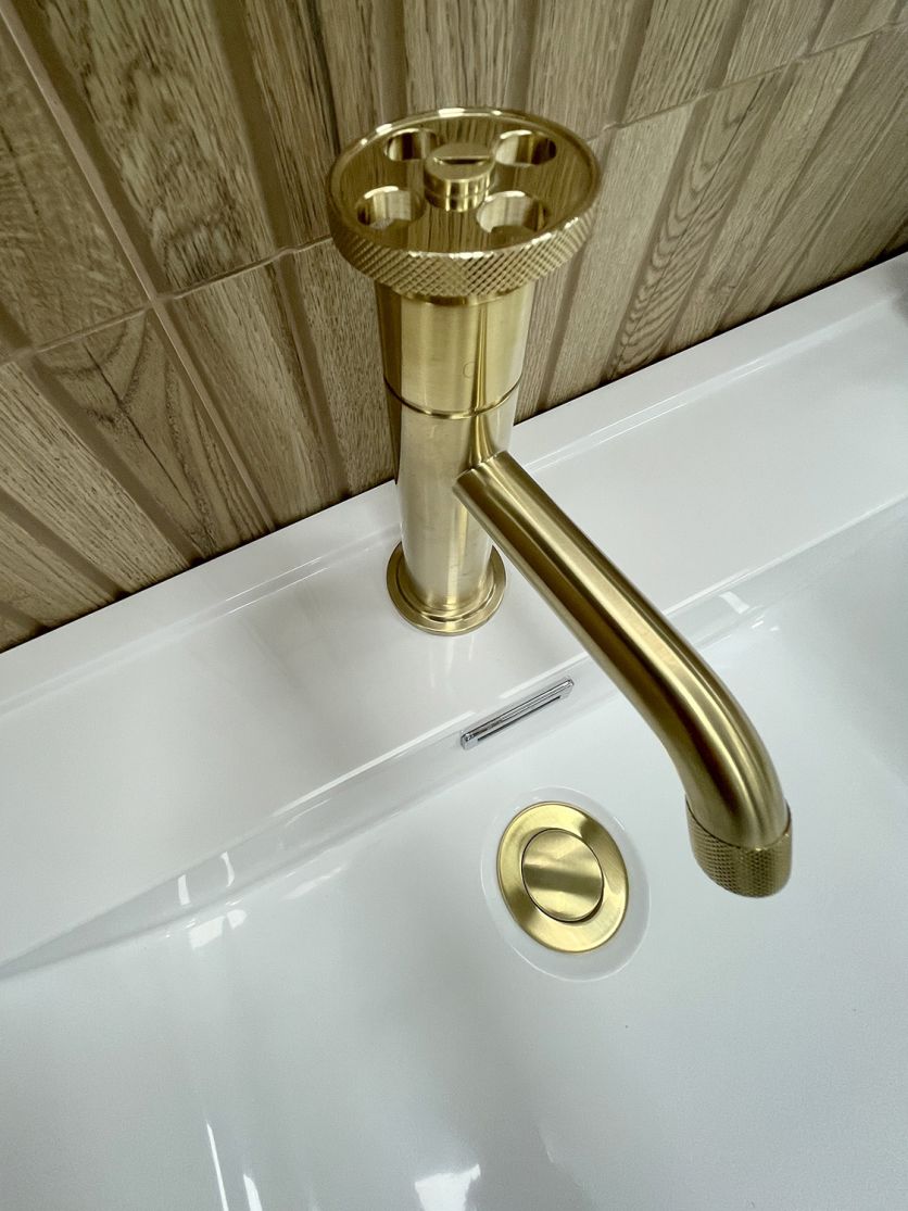 Urban Brushed Gold Basin Mixer Tap