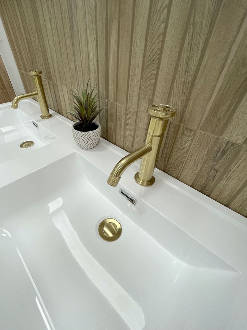Urban Brushed Gold Basin Mixer Tap