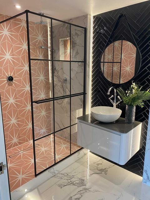 Lotus Hex Pink Hexagon Porcelain Tile