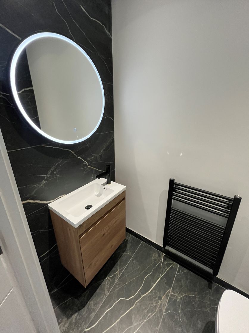 Lyons Black Marble Matt Porcelain Tile
