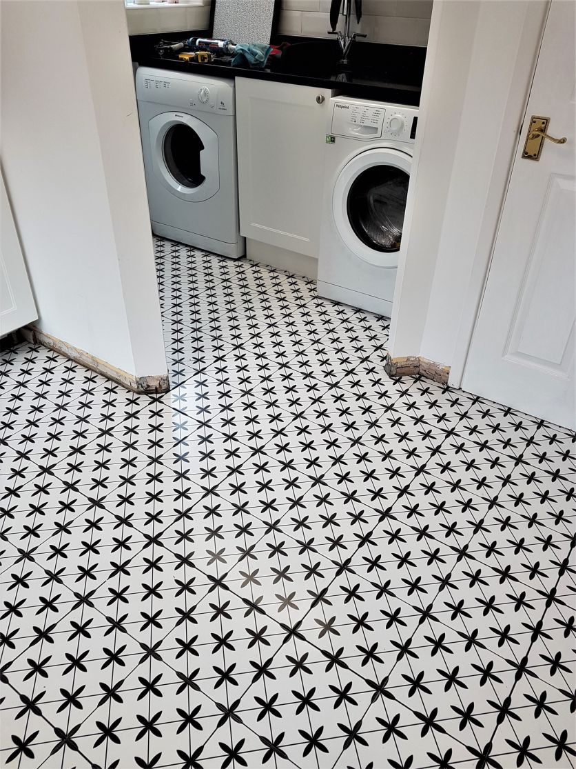 Potton White Pattern Ceramic Tile