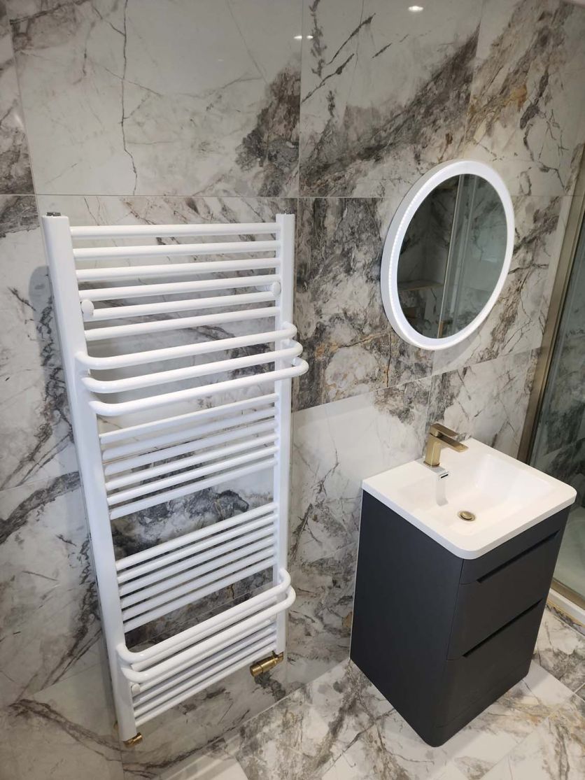 Pico White Heated Towel Rail