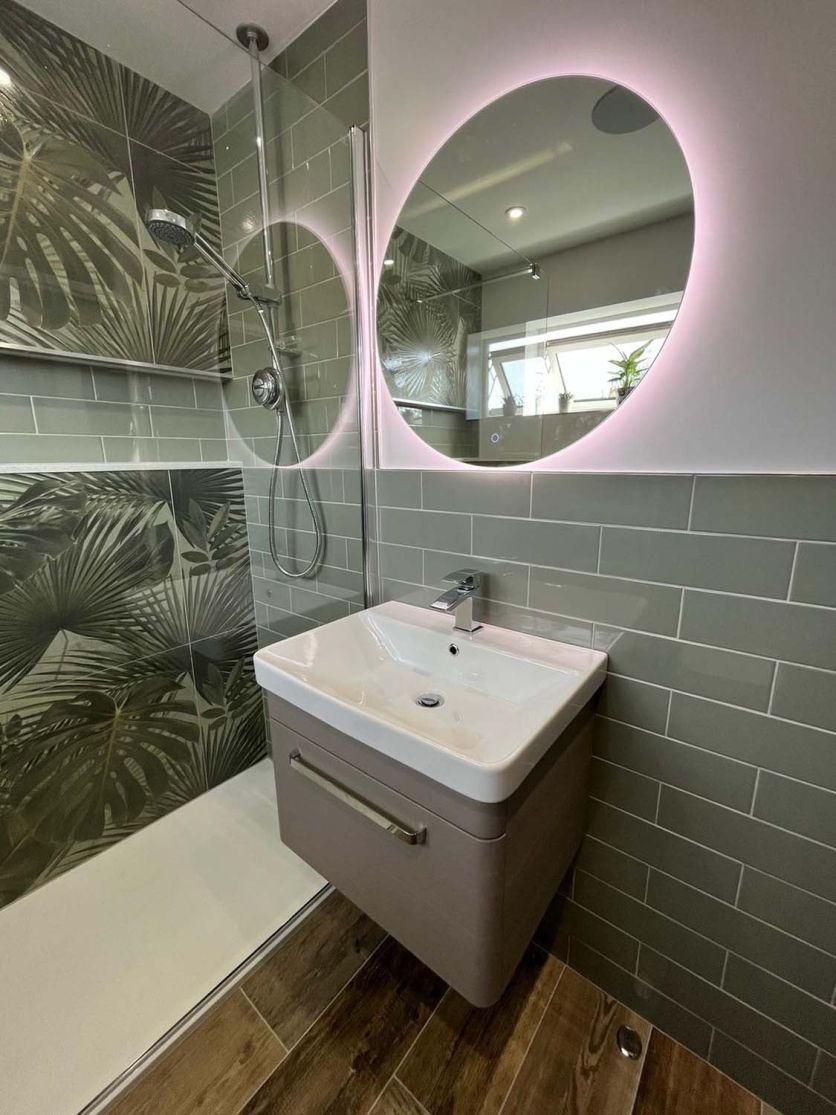 Esk 500mm Wall Mounted Vanity Unit & Basin in Stone Grey