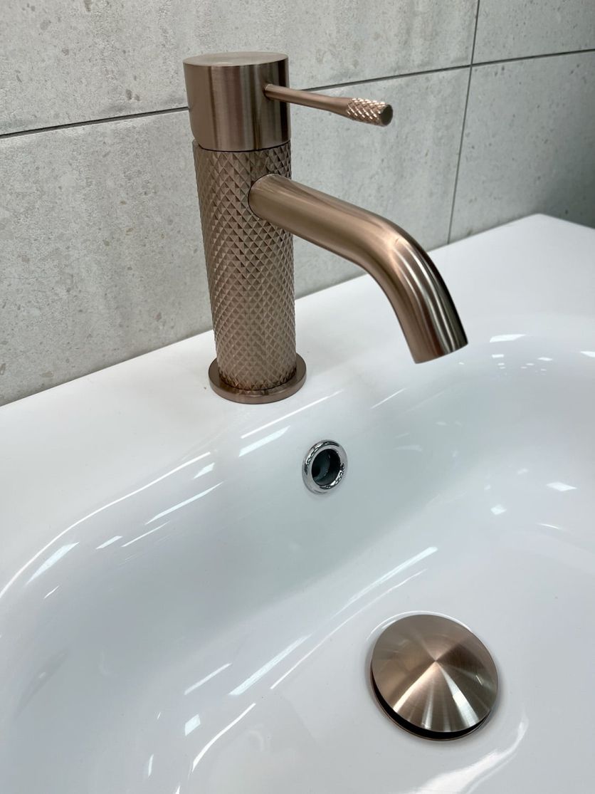 Moray Satin Bronze Knurled Basin Tap