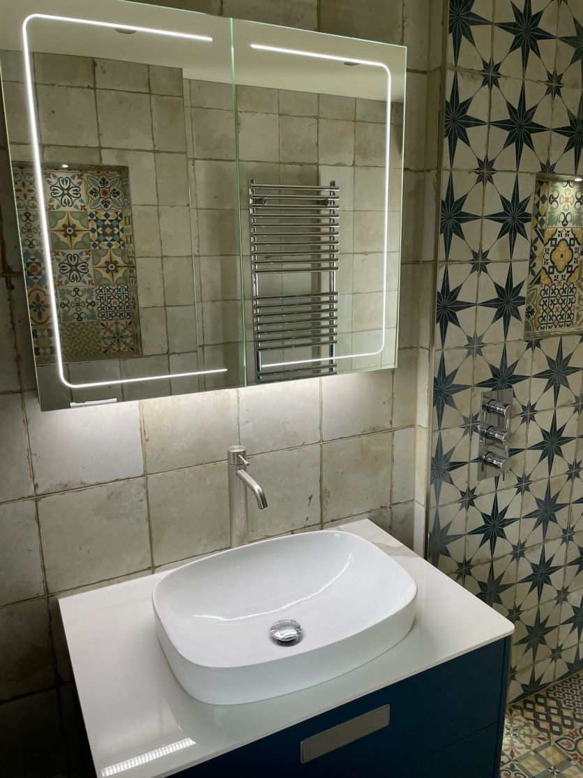 Manor Double Door LED Mirrored Wall Cabinet