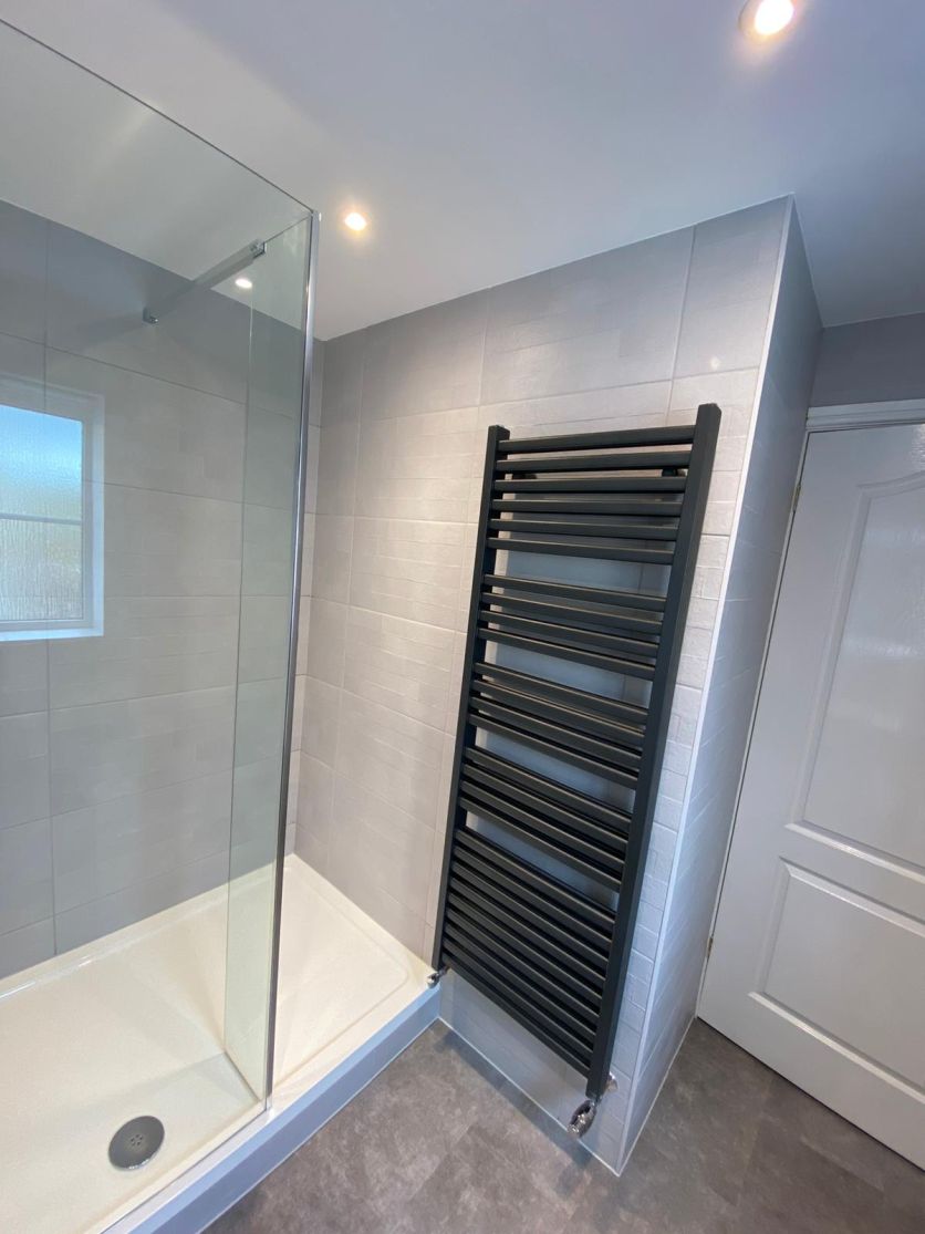 Teon Anthracite Double Heated Towel Rail