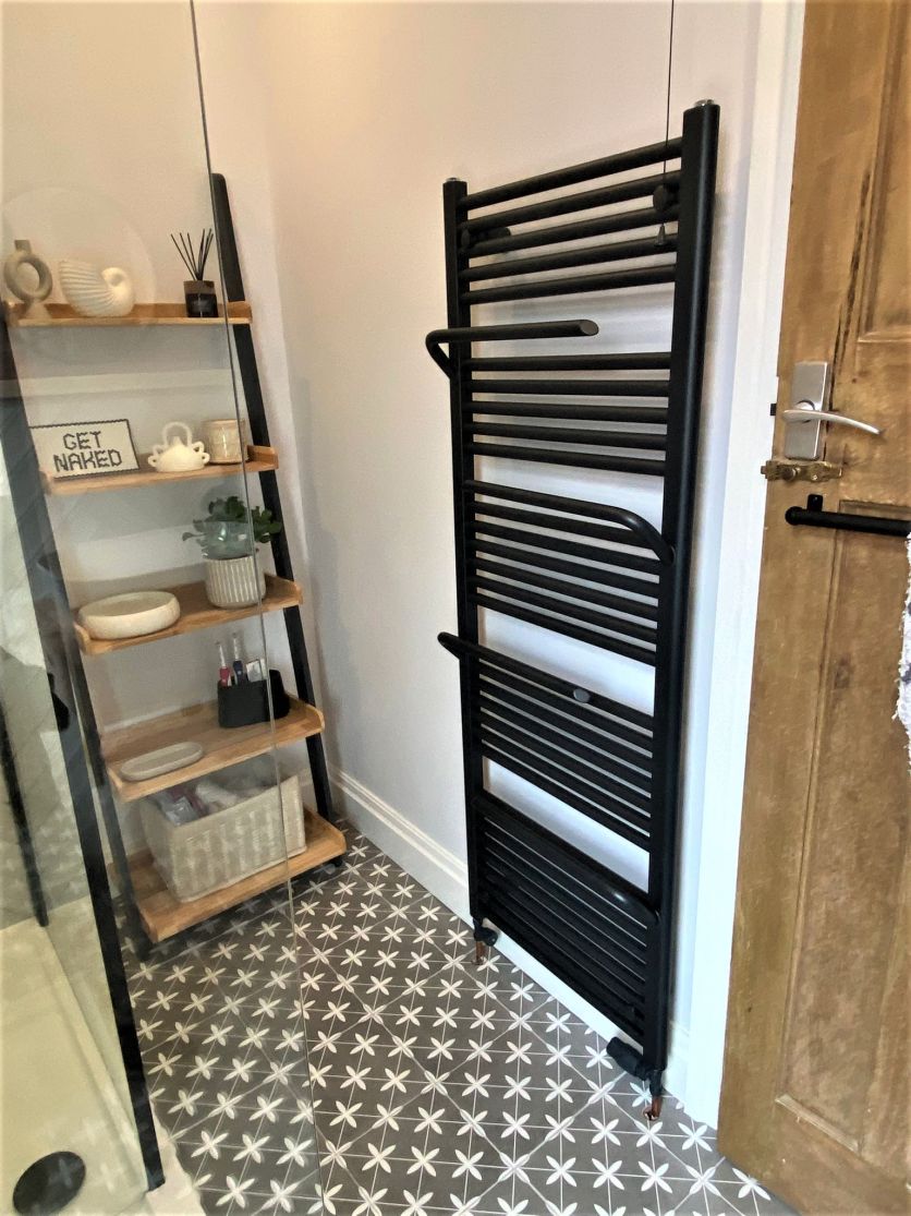 Jenka Anthracite Heated Towel Rail