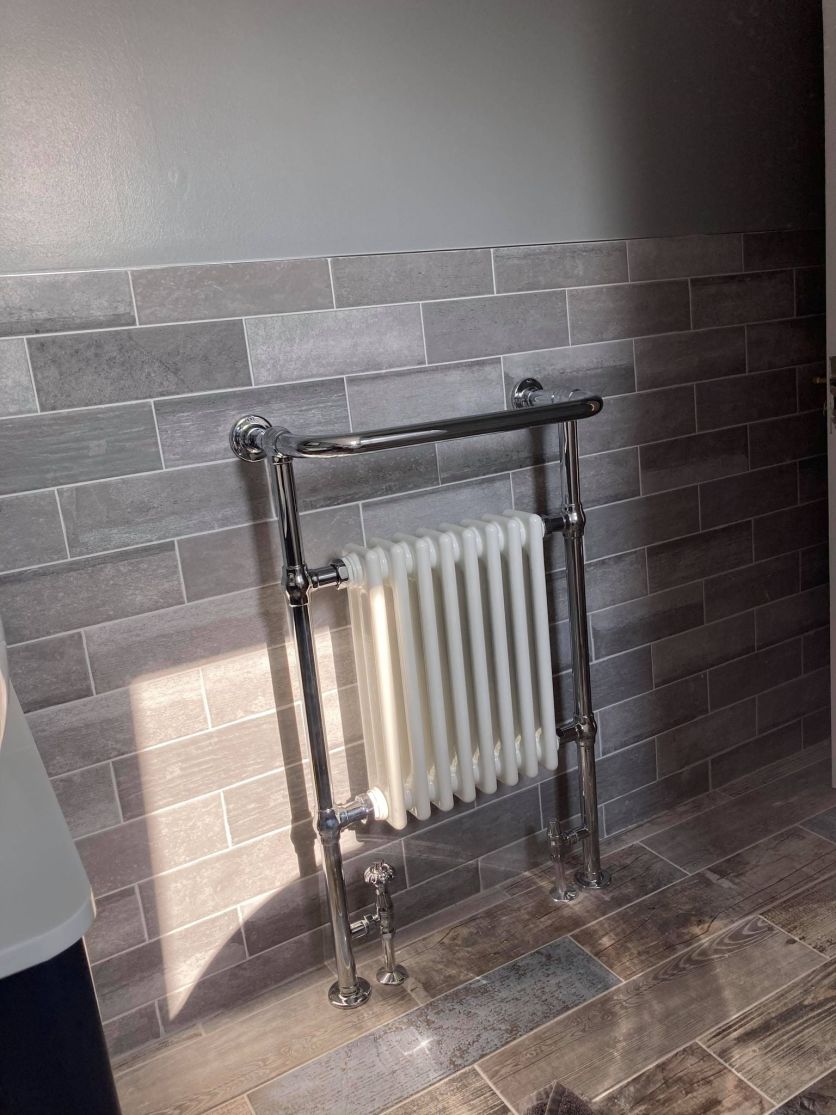 Hive White & Chrome Heated Towel Rail