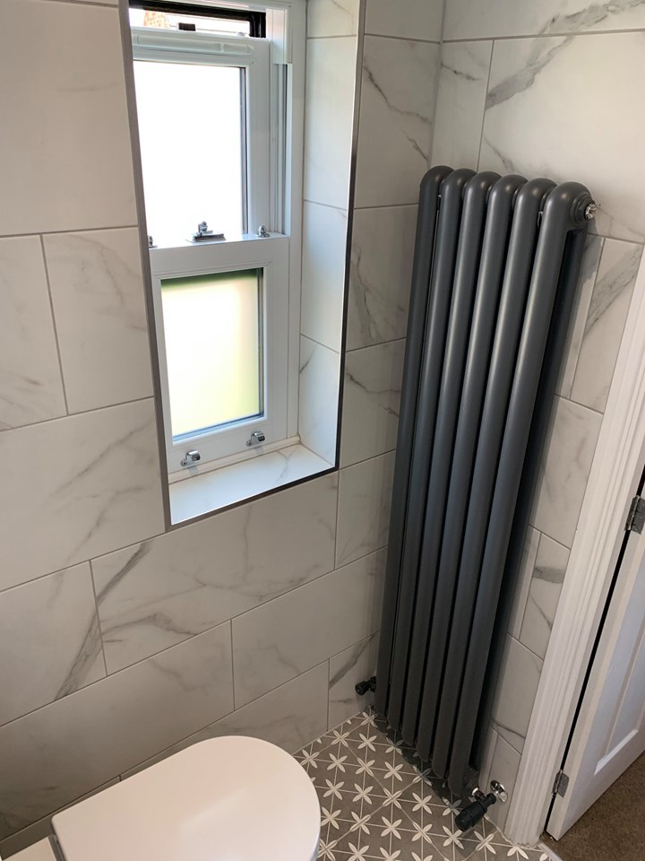 Grey Vertical Column Radiator